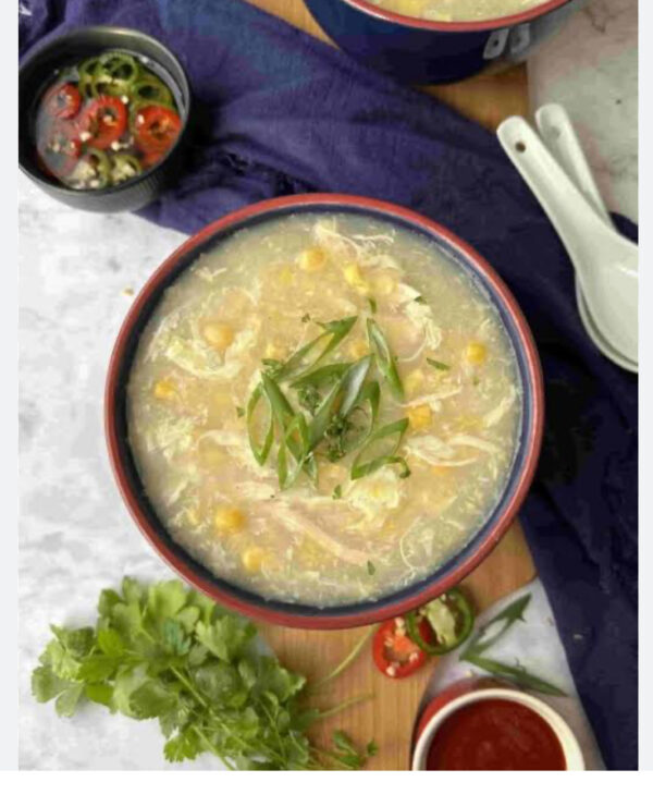 Chicken corn soup- Full (6ps cracker)