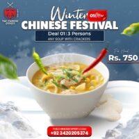 2 persons Soup with crackers deal